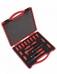 JUEGO LLAVE VASO 1/4" 18...