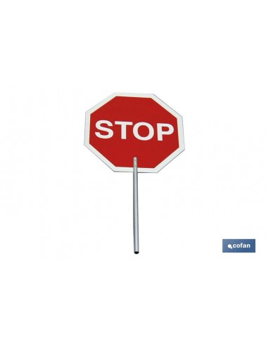 SEÑAL DE MANO CON MANGO ALUMINIO