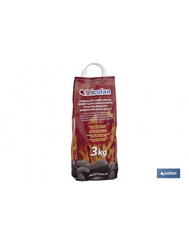 BOLSA BRIQUETAS CARBON VEGETAL 3 KGS