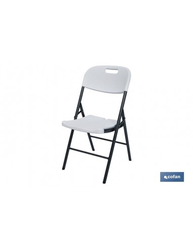 SILLA PLEGABLE BLANCA 46X53X86CM