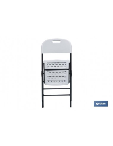 SILLA PLEGABLE BLANCA 46X53X86CM
