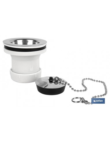 VÁLVULA LAVABO-BIDÉ 1 1/2 X 70 TAPÓN...