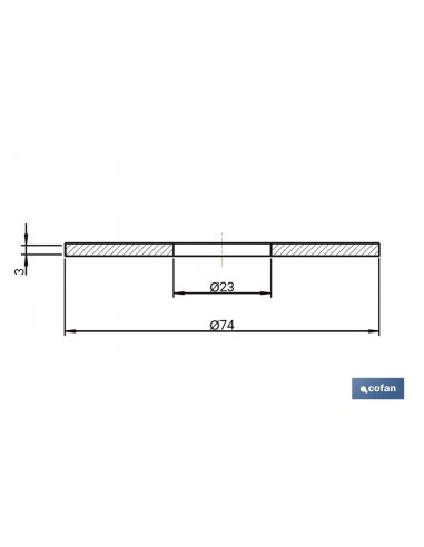 GOMA Ø23 x Ø74 x 3 MM CIERRE SIN...