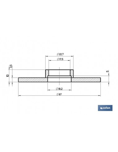 GOMA Ø19,2 x Ø67 x 3,5 MM CIERRE CON...