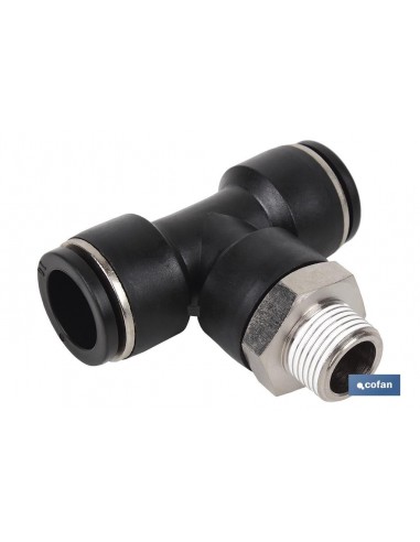 RACOR ROSCADO PLASTICO T , T-6, R-1/8