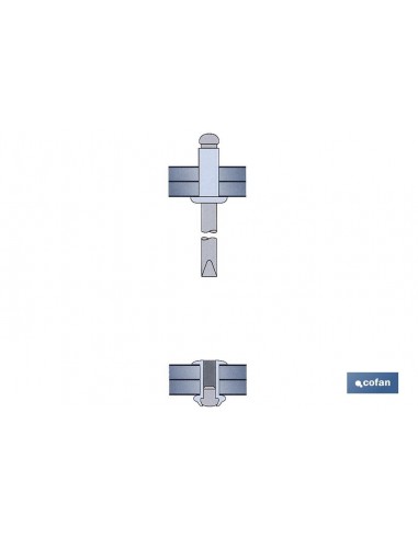 REMACHE ALUMINIO NORMAL 3.2 X 12 MM