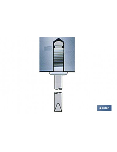 REMACHE ALUMINIO RANURADO 4 X 16 MM