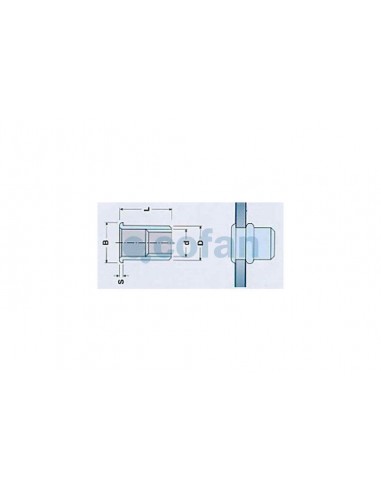 TUERCAS REMACHABLES ACERO ANCHAS M3