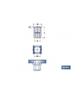 TUERCAS REMACHABLES HEXAG.... 2