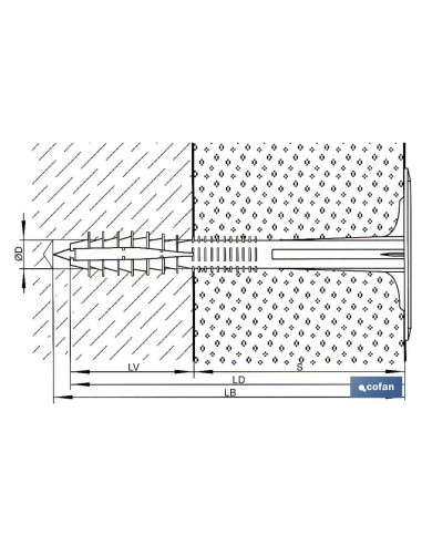 TACO FIJACION PANELES AISLANTES 10X190