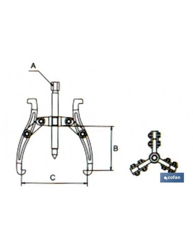 EXTRACTOR 3 GARRAS ARTICULADAS 12 50-317