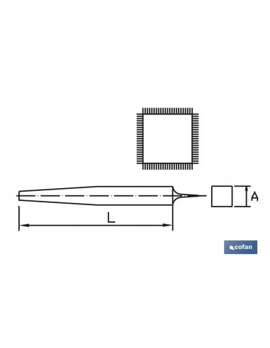LIMA CUADRADA 100mm GR-22 ENTREFINA