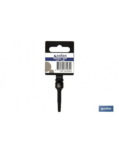 VASO IMPACTO 1/4 TORX MACHO T-9