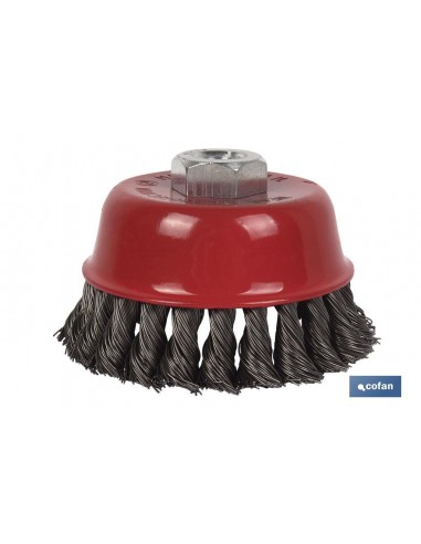 CEPILLO COPA TRENZADO M14 Ø125 ACERO...