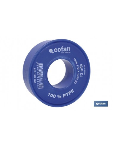 ROLLO 12 MTS CINTA PTFE DE 12mm X 0,10mm