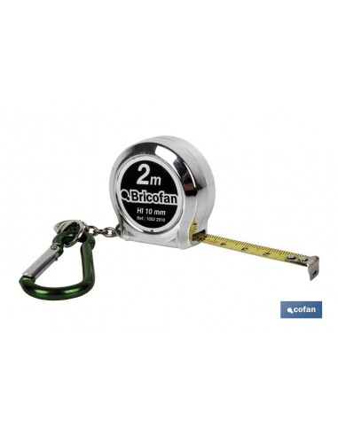 FLEXÓMETRO METAL+MOSQUETÓN 10MM X 2 MTS