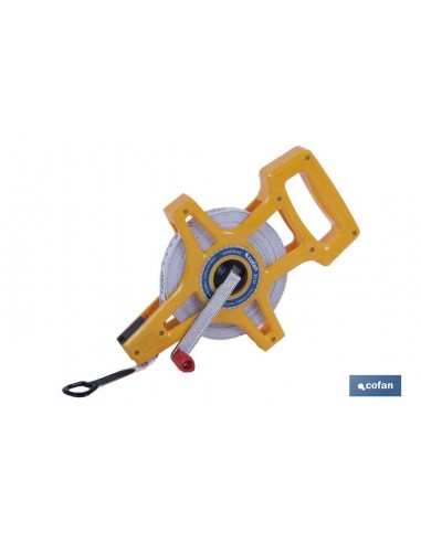 CINTA MÉTRICA FIBRA VIDRIO CON MANGO 50M