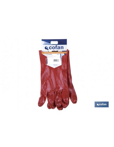 BLÍSTER DE GUANTE DE PVC ROJO 27 CM...
