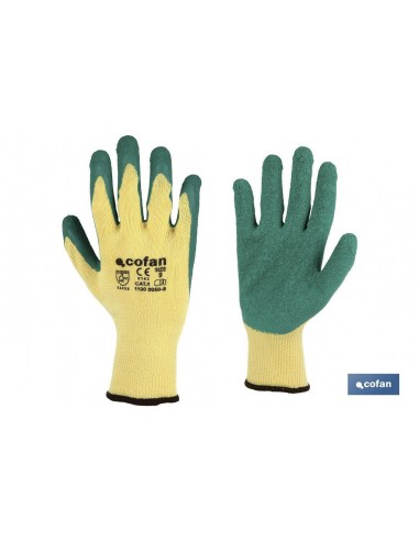 GUANTE LATEX RUGOSO VERDE TALLA 9