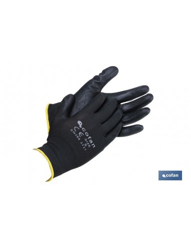 GUANTE 100% POLIEST. IMPREG. PU NEGRO...