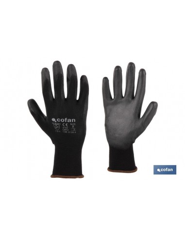 GUANTE 100% POLIEST. IMPREG. PU NEGRO...
