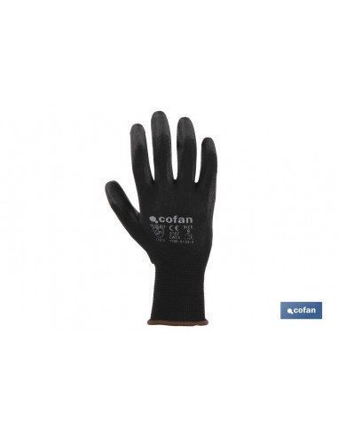 GUANTE 100% POLIEST. IMPREG. PU NEGRO...