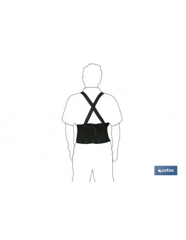 FAJA DE TRABAJO CON TIRANTES TALLA XXL