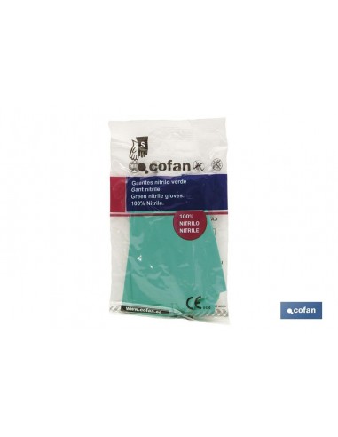 GUANTE NITRILO VERDE S/SOP. TALLA 7,5...