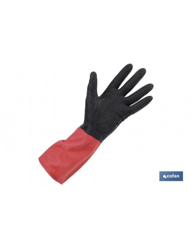 GUANTE DE MENAJE NEGRO Y ROJO...
