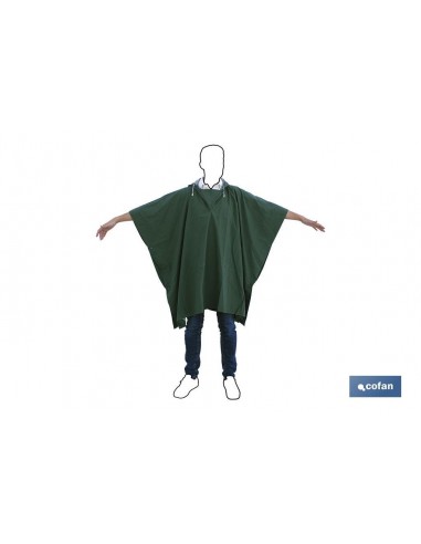 PONCHO DE AGUA VERDE PVC/POLIESTER...
