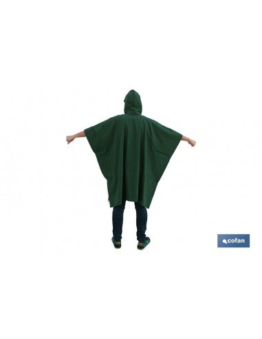 PONCHO DE AGUA VERDE PVC/POLIESTER...