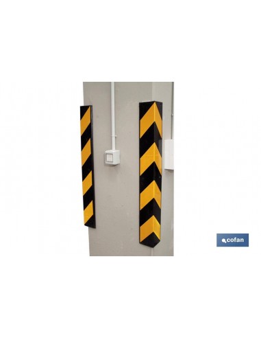 ESQUINERO RECTO 800X100X10MM AMAR/NEGRO