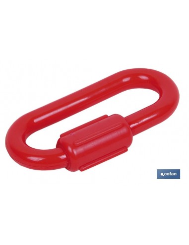 ESLABON UNION CADENA PLÁSTICO 8mm ROJO