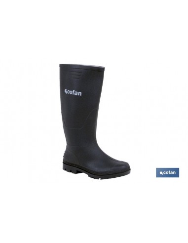 BOTA ALTA DE AGUA PVC NEGRA TALLA 37