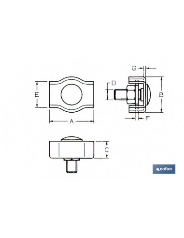 SUJETACABLES PLANO SIMPLE M-10
