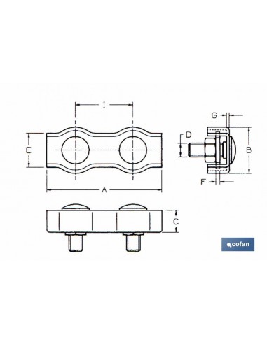 SUJETACABLES PLANOS DOBLE M-10