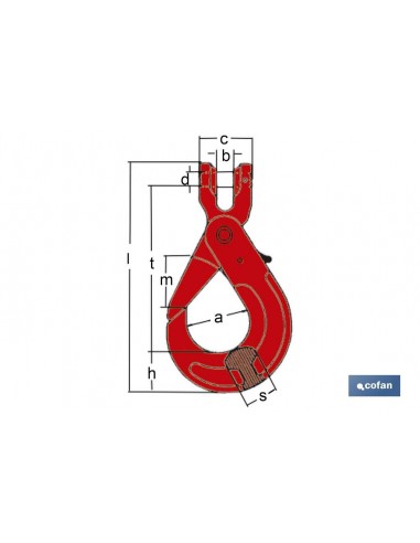 GANCHO ALTA SEGUR. CONEX. DIRECTA 5TN