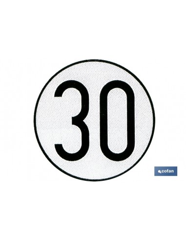 PLACA DE VELOCIDAD HOMOLOGADA 30