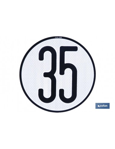 PLACA DE VELOCIDAD HOMOLOGADA 35