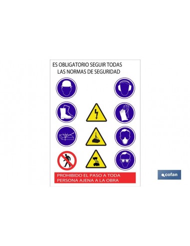 CARTEL DE OBRA EN GLASSPACK 500X700mm