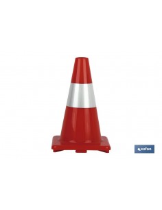 CONO 30 CM. ROJO Y BLANCO