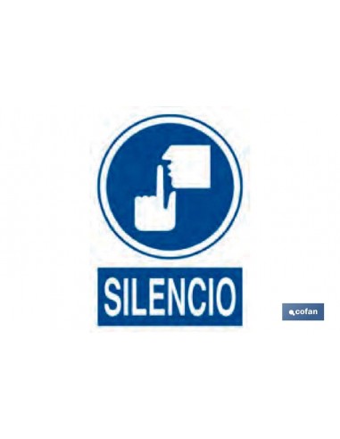 SEÑAL POLIESTIRENO 297X210 MM. SILENCIO