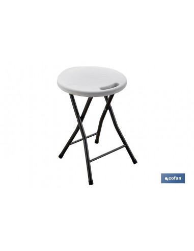 TABURETE PLEGABLE BLANCO 33X30X46CM