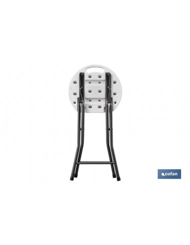 TABURETE PLEGABLE BLANCO 33X30X46CM