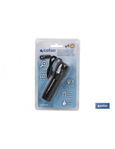 LINTERNA LED ALUM. ZOOM LED 120LM Ø3...