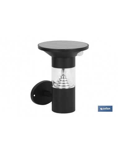 APLIQUE LED SOLAR CON SENSOR NEGRO 3W...