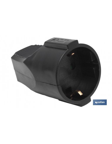 BASE ENCHUFE AEREA NEGRA (16A-250V)