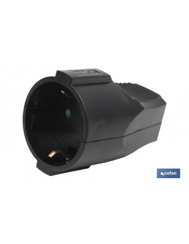 BASE ENCHUFE AEREA NEGRA (16A-250V)