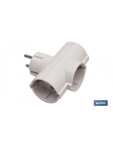 ADAPTADOR SCHUKO 3 VIAS  (16A-250V)