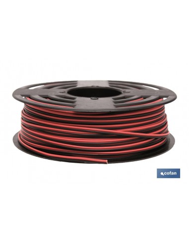 ROLLO 100M CABLE PARALELO ROJO/NEGRO...